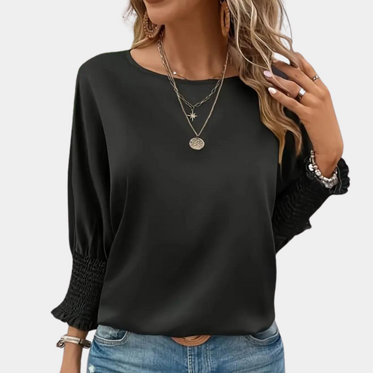 Zuzanka - Simple women's round neck blouse.