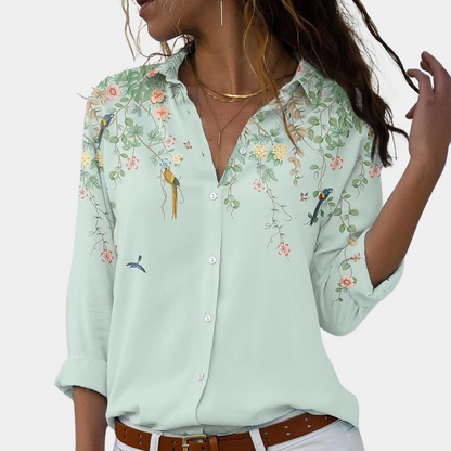 Solveiga - Women's floral blouse