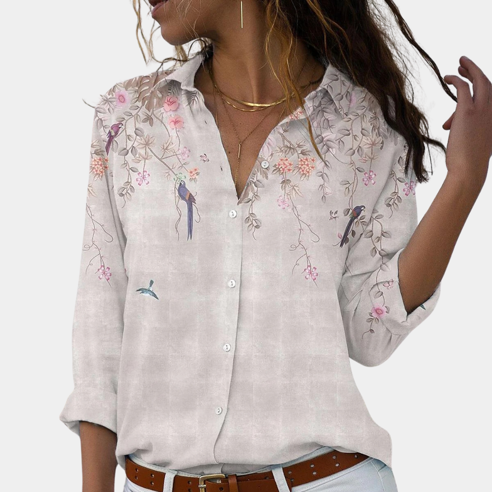 Solveiga - Women's floral blouse