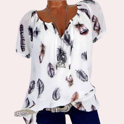 Easy and loose-fitting women's blouse