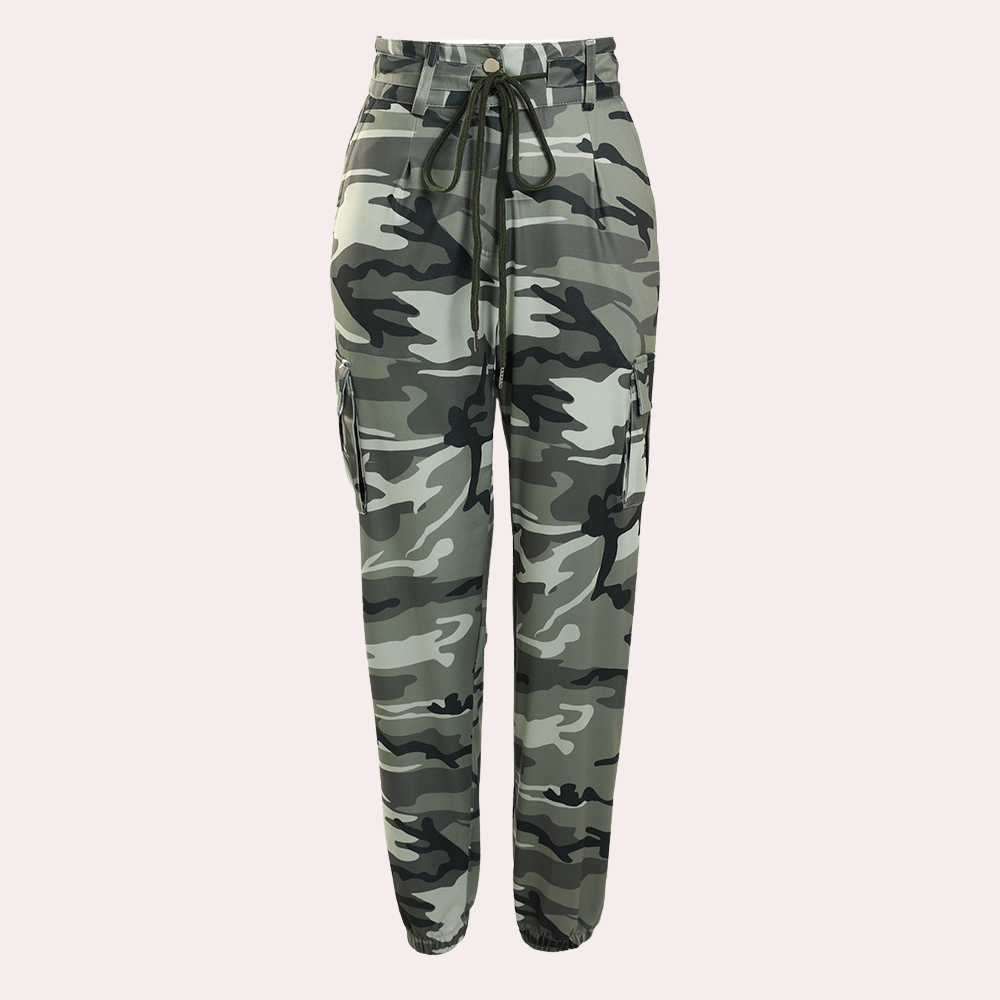 Camouflage women's cargo pants