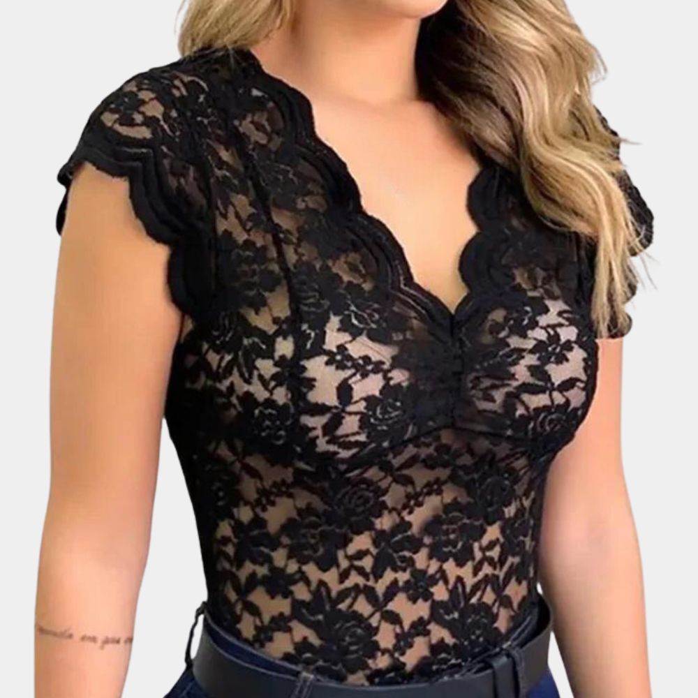 Trendy lace blouse for ladies