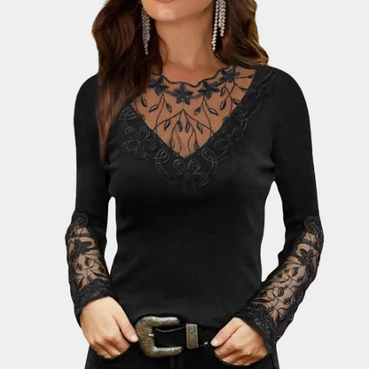 Stylish lace women's blouse