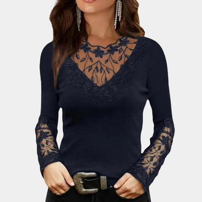 Stylish lace women's blouse