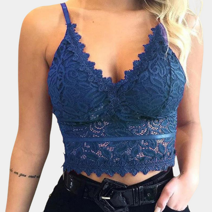 Stylish floral lace women's top