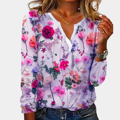 Casual floral women's blouse