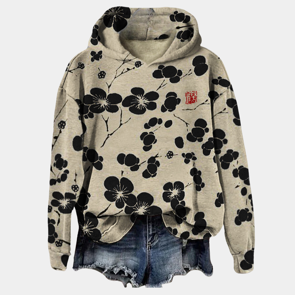 Women's sweater with floral pattern