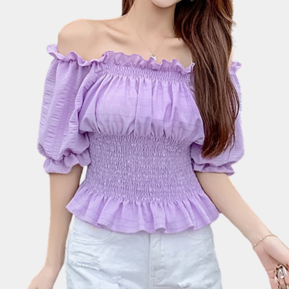 Agnes - Modern Summer Blouse with Puffed Sleeves