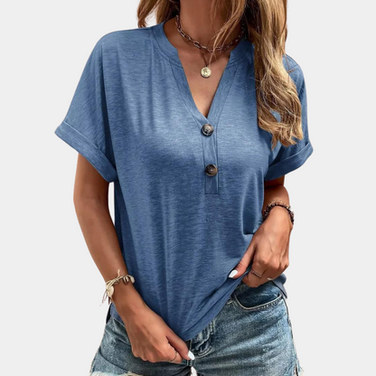 Women's short sleeve v-neck top