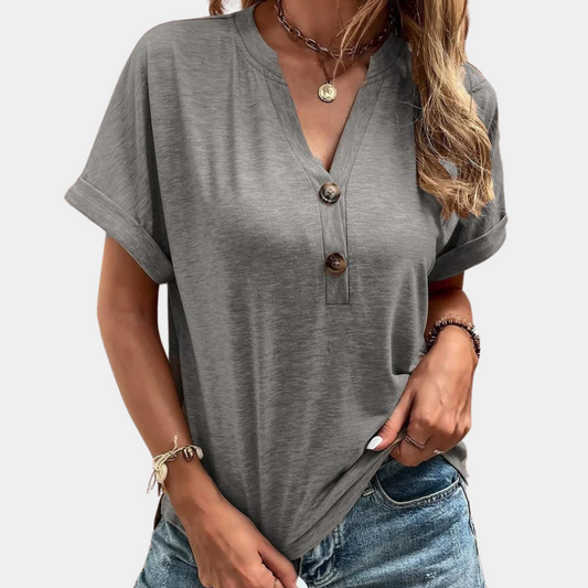 Women's short sleeve v-neck top