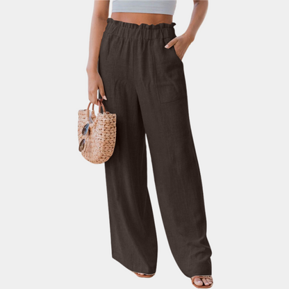 Angélique - Classic wide-leg pants for women