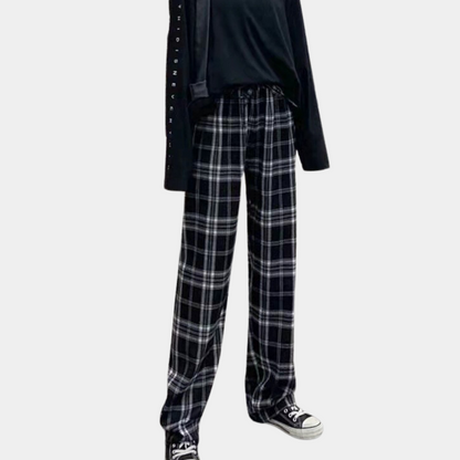 Valeria - Women's modern plaid pants