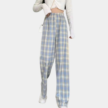 Valeria - Women's modern plaid pants