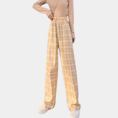 Valeria - Women's modern plaid pants