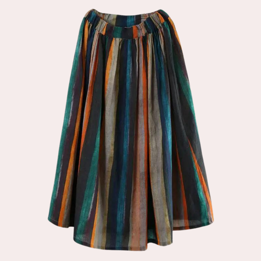 Striped retro skirt for ladies