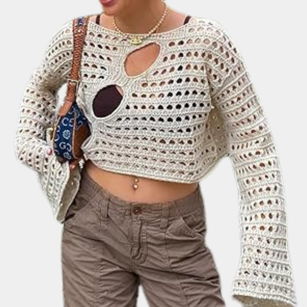 Modern knit women's crop top