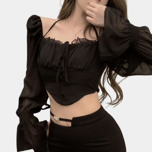 Off-shoulder crop top for ladies