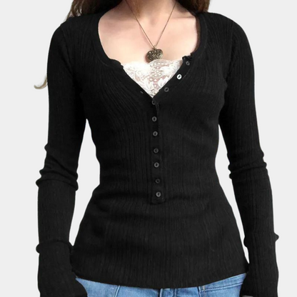 Melka - Women's long-sleeved knitted top