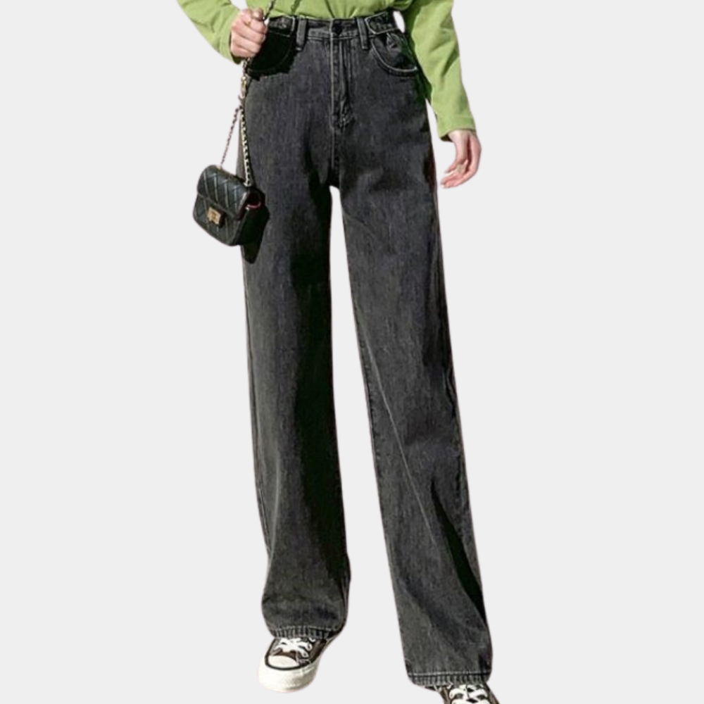 High waist and wide women's pants