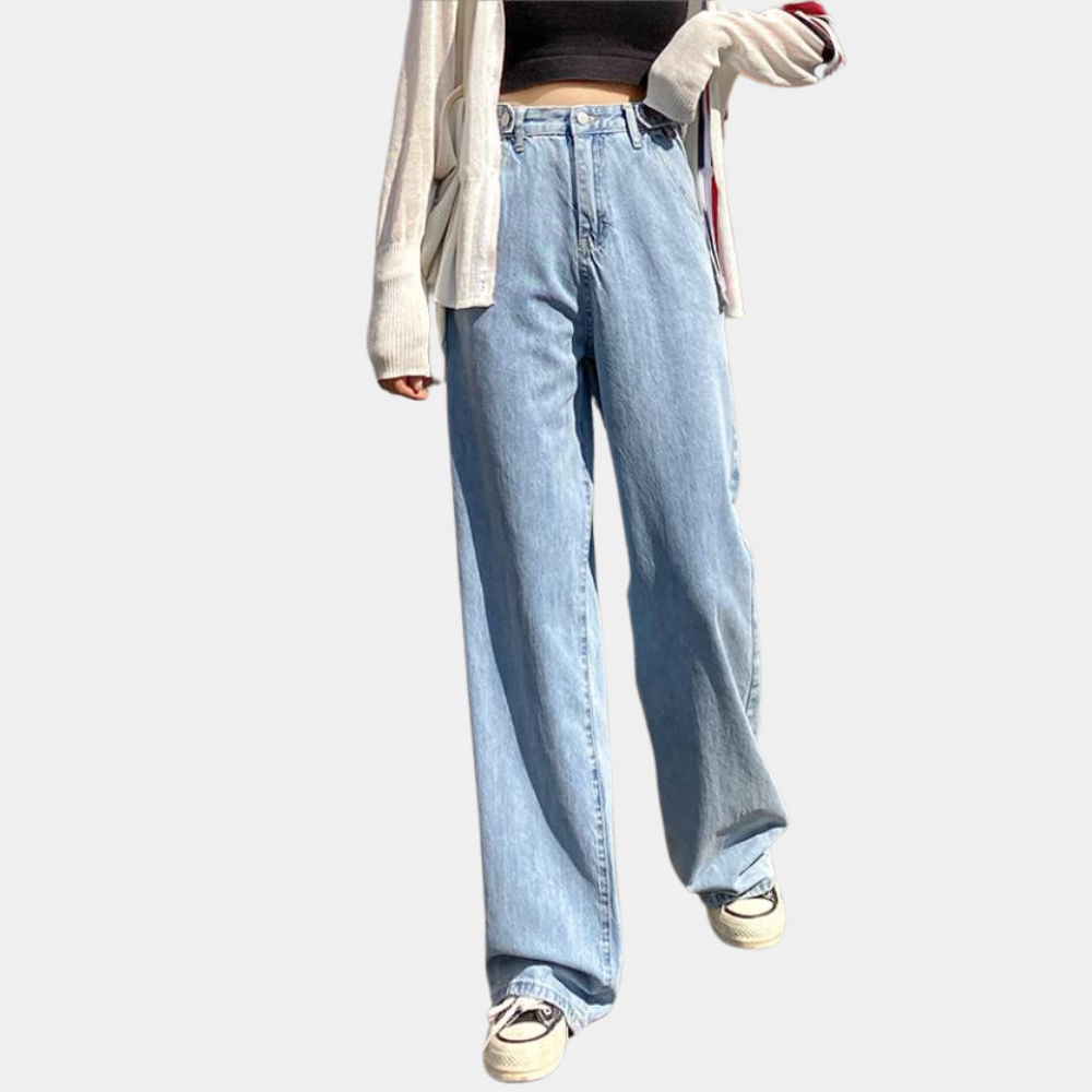 High waist and wide women's pants