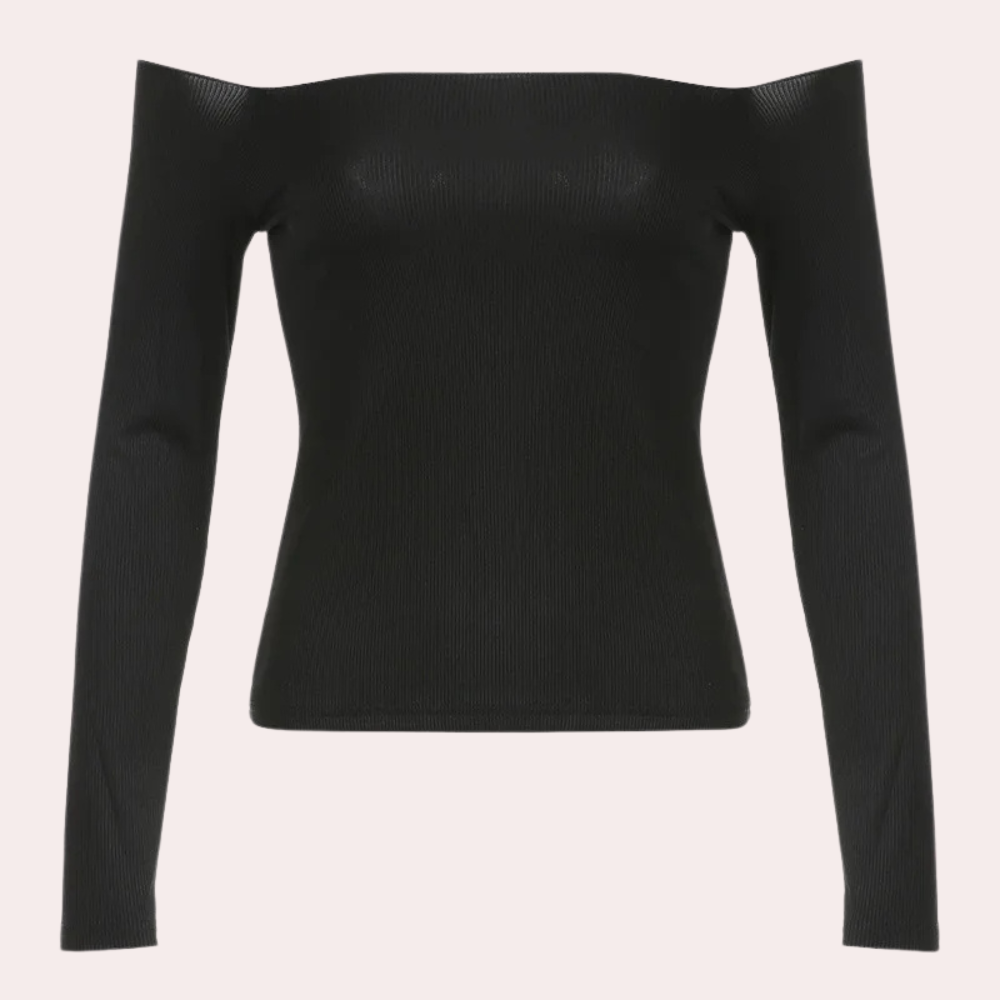 Wioletta - Off-shoulder women's long sleeve top