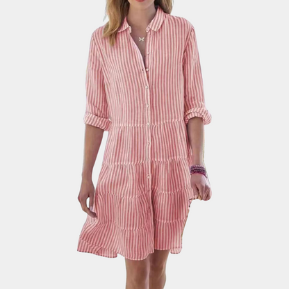 Fashionable striped dress for ladies