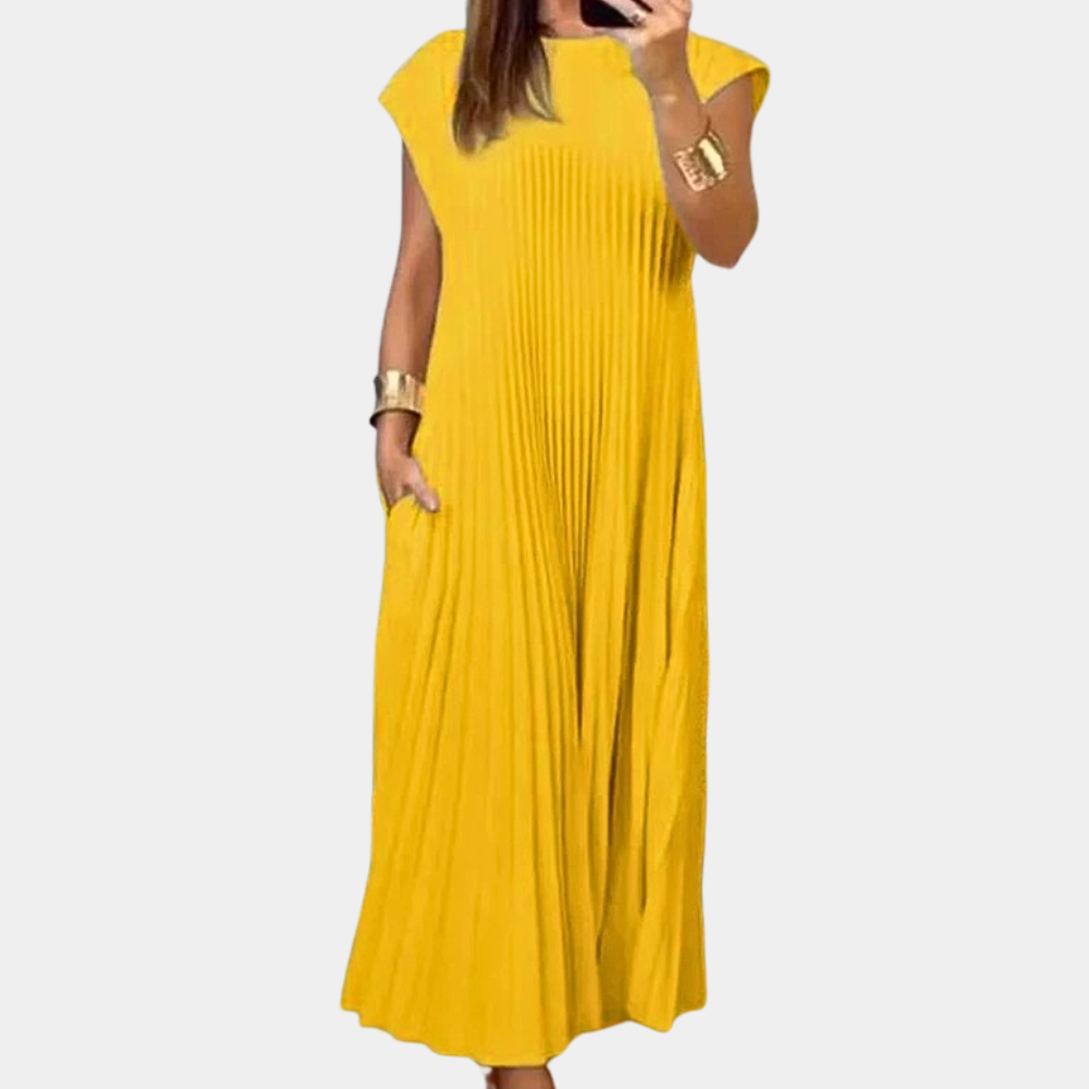 Simple pleated dress for women