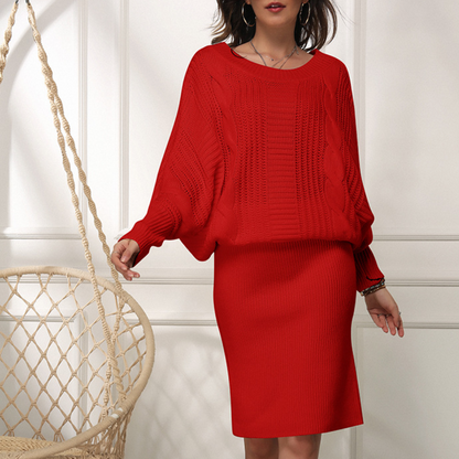 Fashionable women's sweater dress