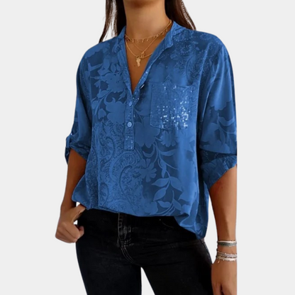 Edith - Blouse with adjustable sleeves for women