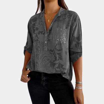 Edith - Blouse with adjustable sleeves for women