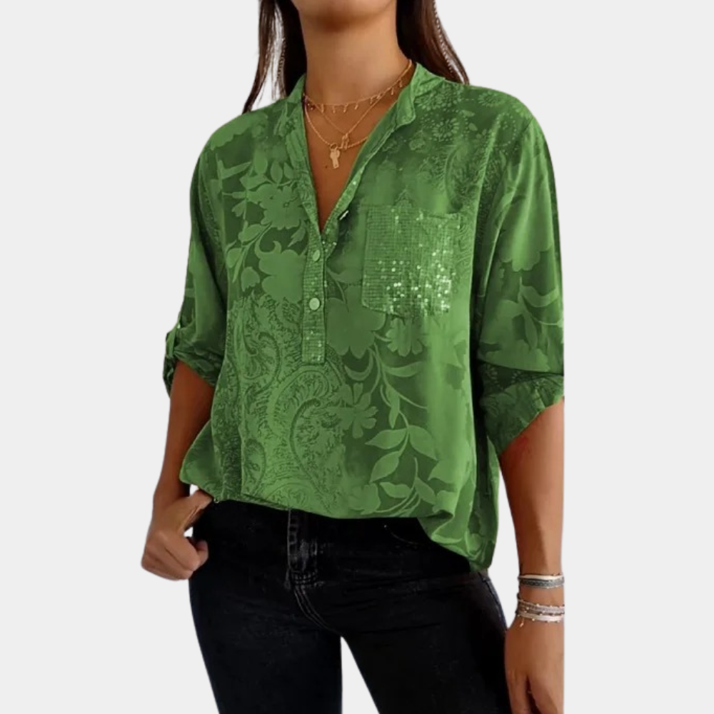 Edith - Blouse with adjustable sleeves for women