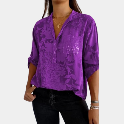 Edith - Blouse with adjustable sleeves for women