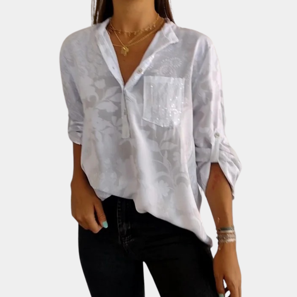 Edith - Blouse with adjustable sleeves for women