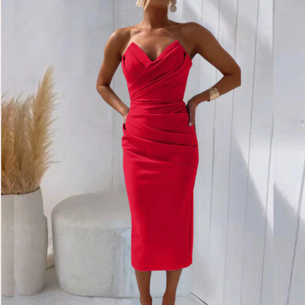 Paulita - Elegant Strapless Summer Dress