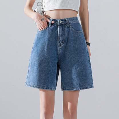 Liesel - Trendy Straight Denim Shorts for Ladies