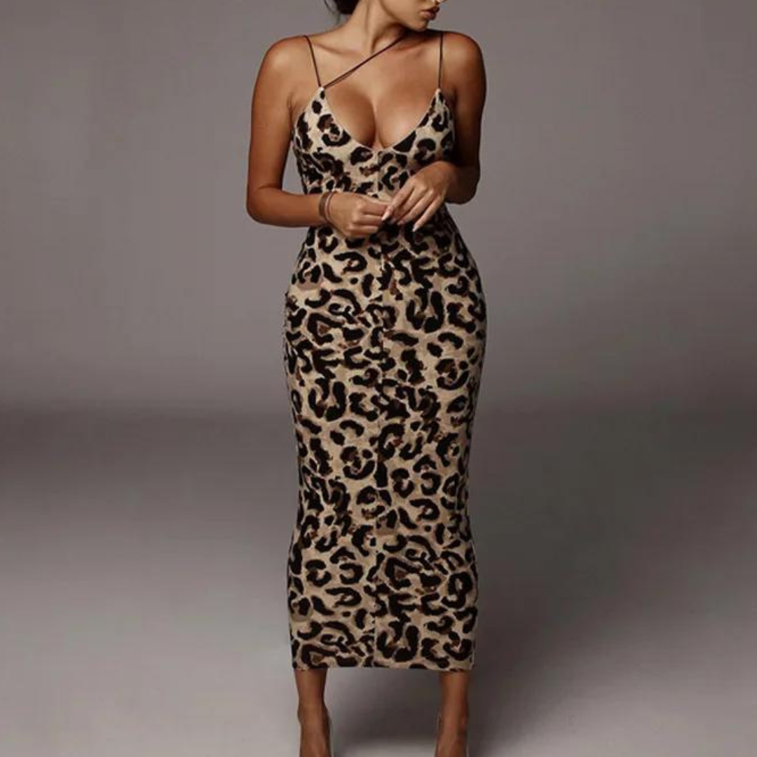 NATALIJA - Stylish Women's Dress with Animal Print