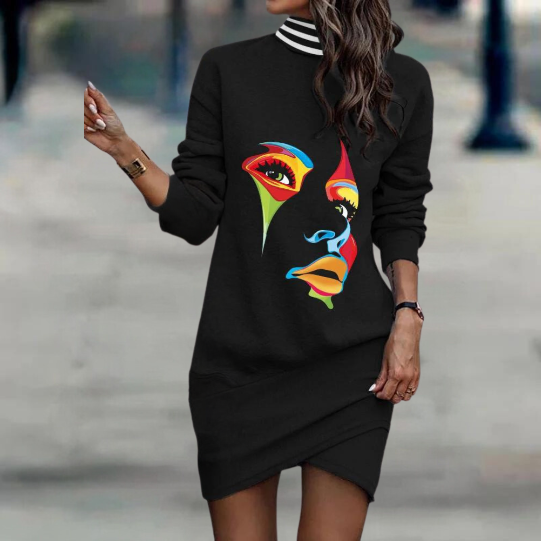 Venetia - Fashionable long sleeve dress for ladies.