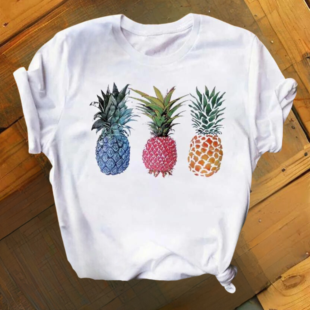 Marisol - Playful Pineapple Pattern Ladies Top