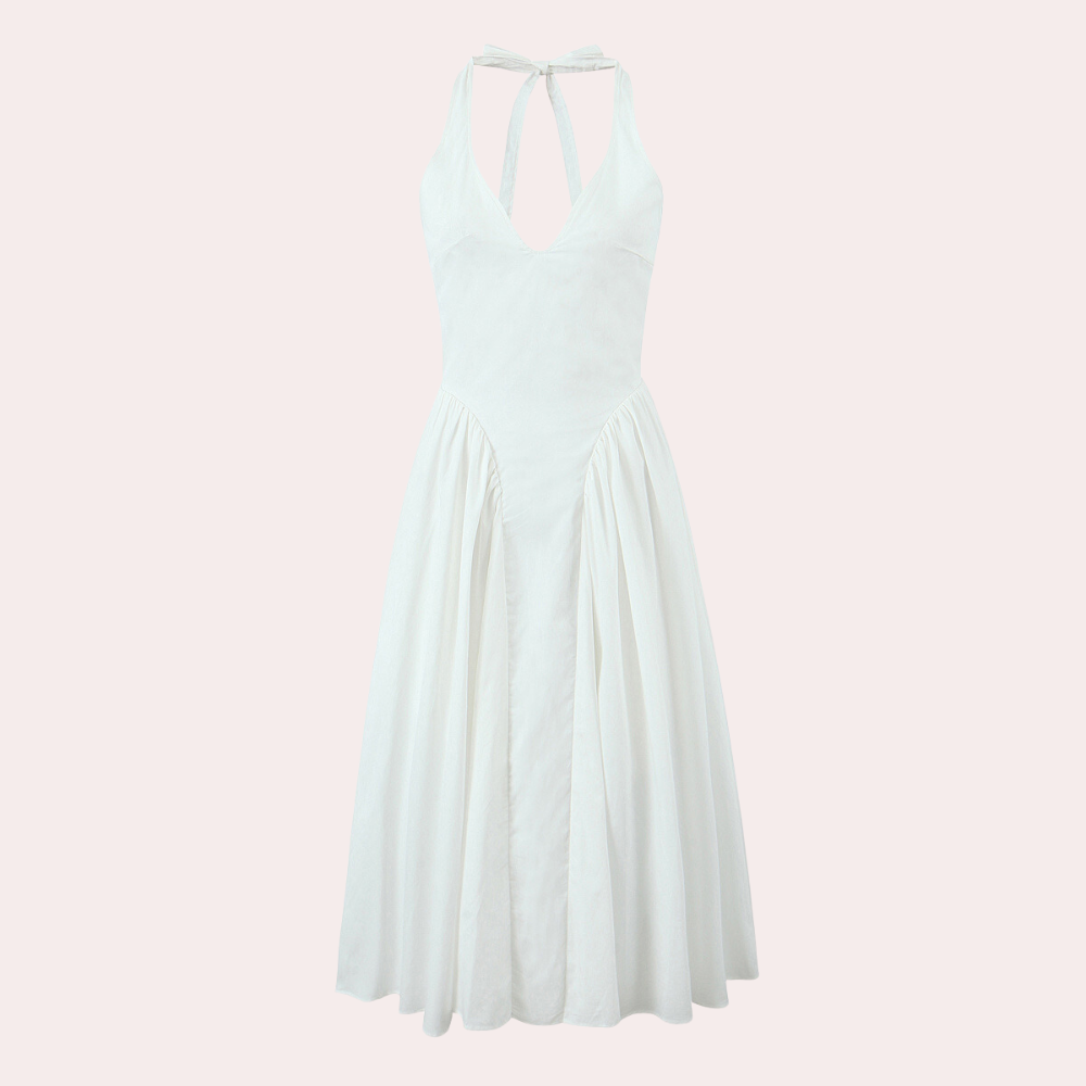 Mani - Stylish Halter Dress with V Neckline