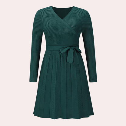 Dahlia - Elegant Pleated Midi Dress for Women