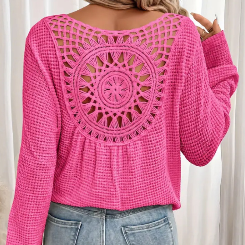 Violetta - Knitted elegant women's long sleeve top