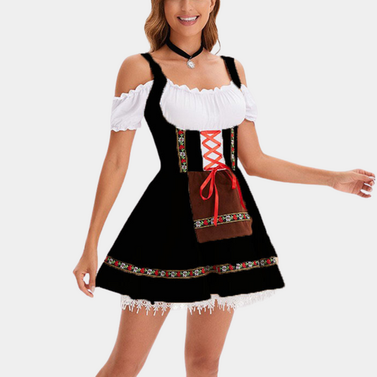 Eugenia - Timeless Cold Shoulder Oktoberfest Dress for Women