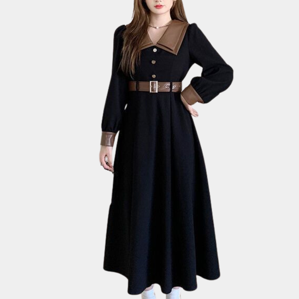 Smaranda - Elegant Dress with Belt Comfort Meets Class