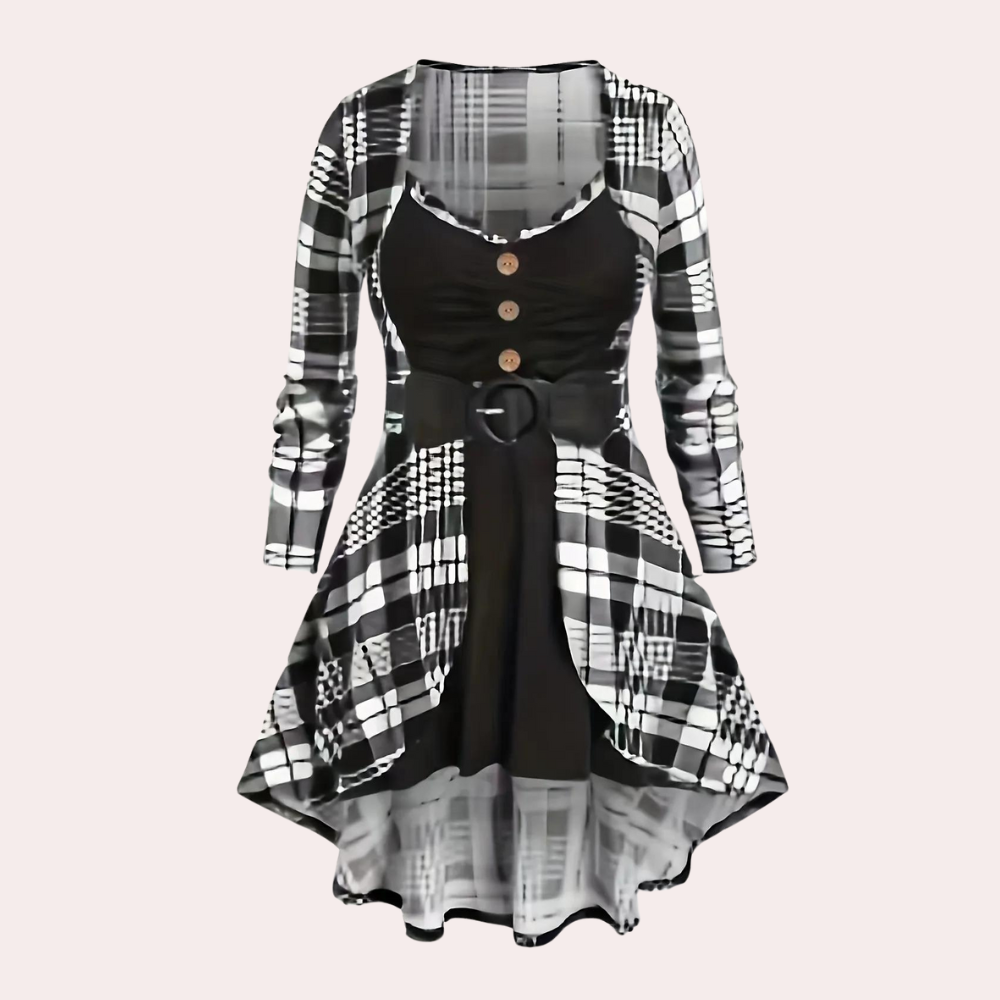 Andrada - Casual Checked Dress for Women