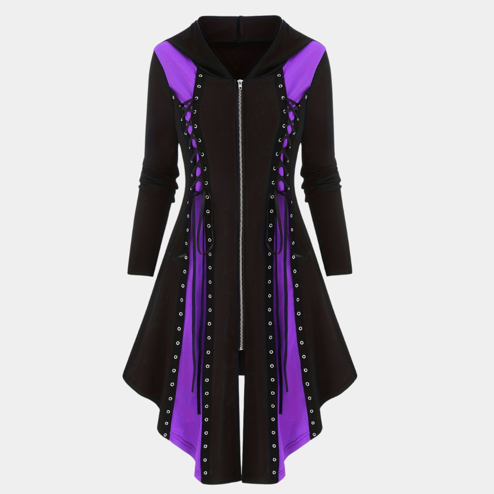 Nyssa - Trendy Dress with Zipper and Hoodie