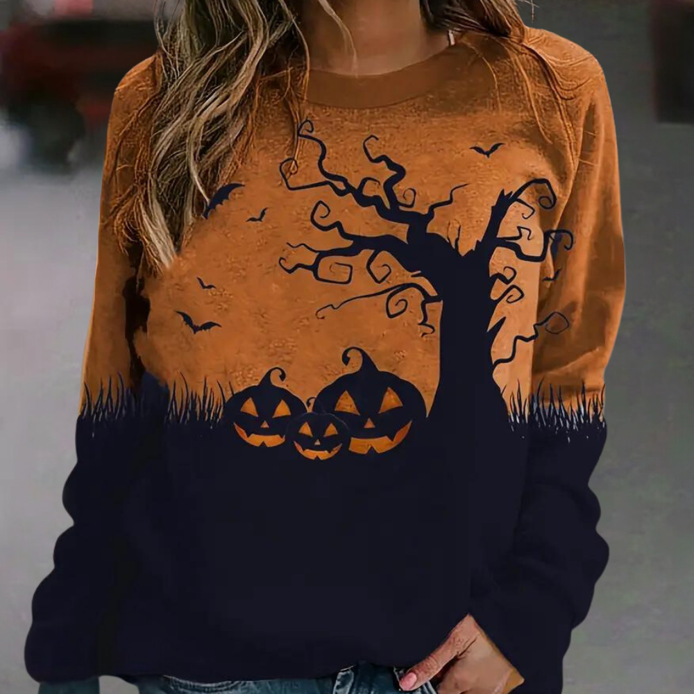 Elza - Stylish sweatshirt halloween for ladies