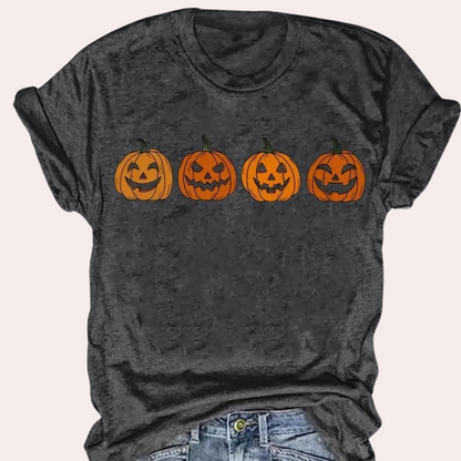 Maco - Casual Halloween Pumpkin T shirt for ladies