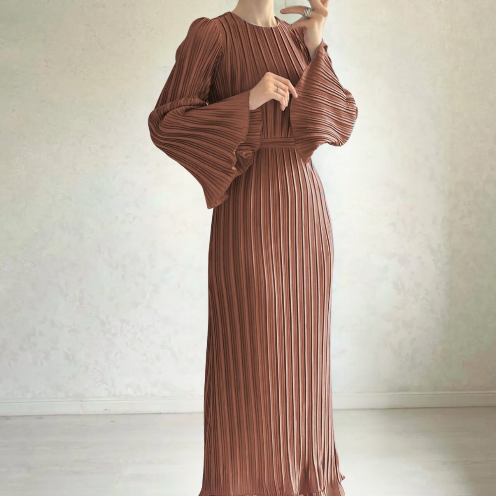 JACQUELINE - Timeless Pleated Maxi Dress for Women