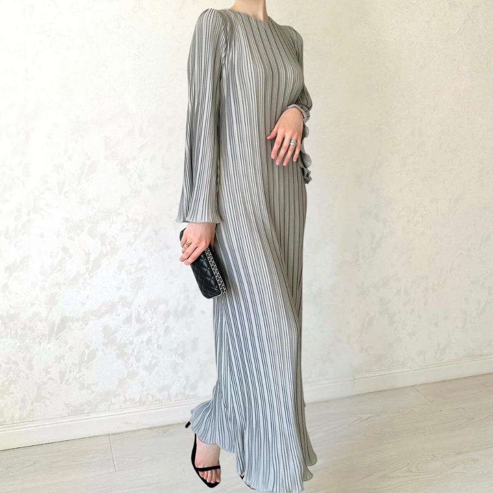 JACQUELINE - Timeless Pleated Maxi Dress for Women