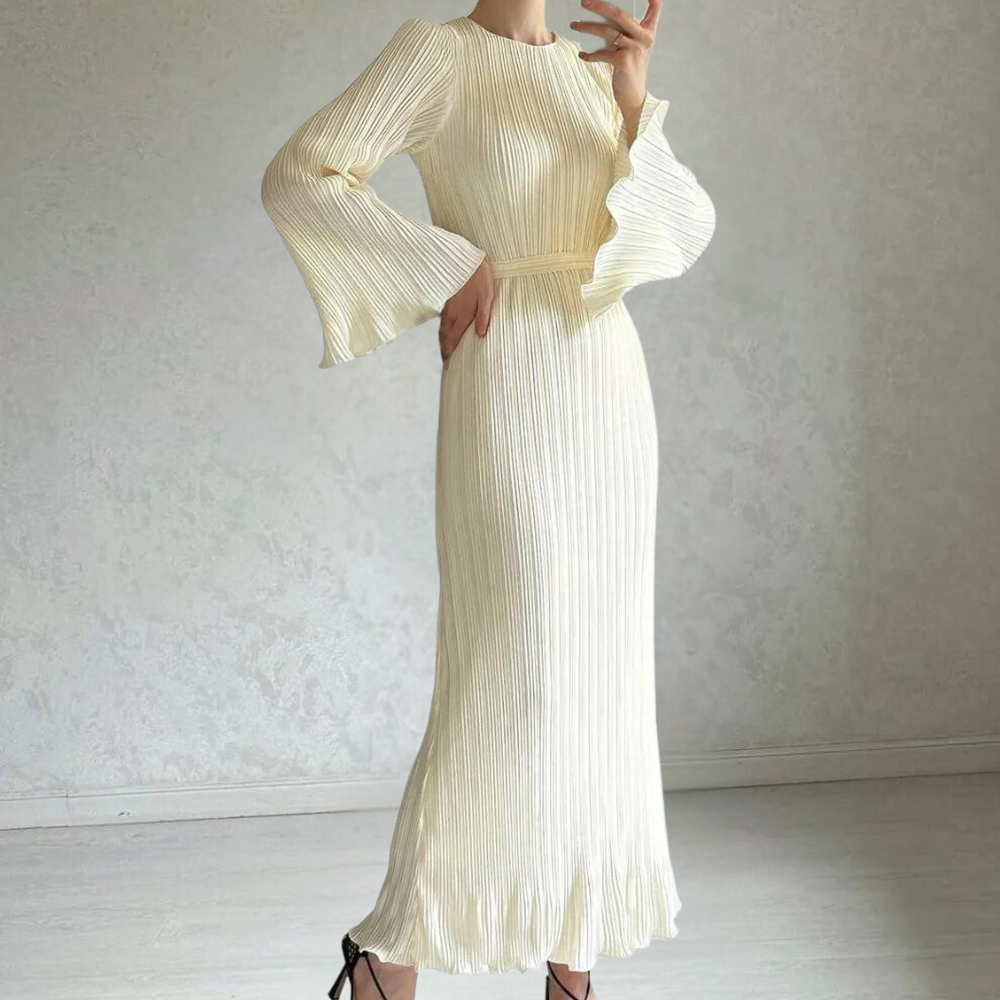 JACQUELINE - Timeless Pleated Maxi Dress for Women